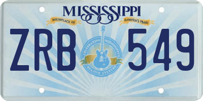 MS license plate ZRB549