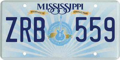 MS license plate ZRB559