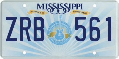 MS license plate ZRB561
