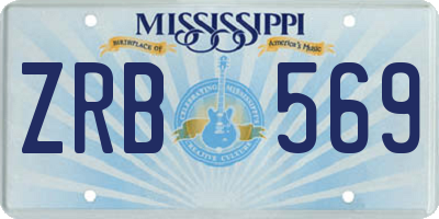 MS license plate ZRB569