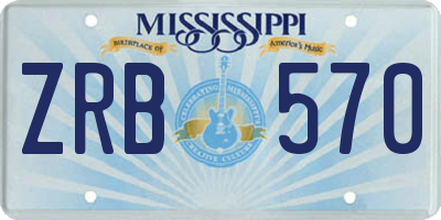 MS license plate ZRB570