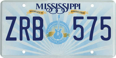 MS license plate ZRB575