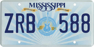 MS license plate ZRB588