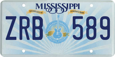 MS license plate ZRB589