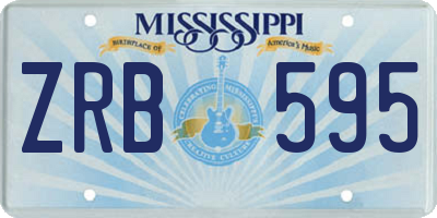 MS license plate ZRB595