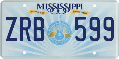 MS license plate ZRB599