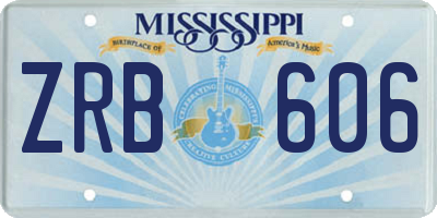 MS license plate ZRB606