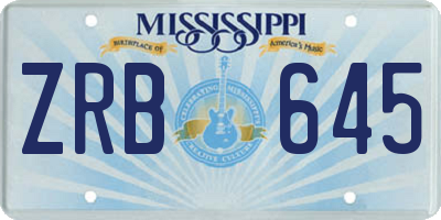 MS license plate ZRB645
