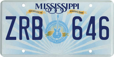 MS license plate ZRB646