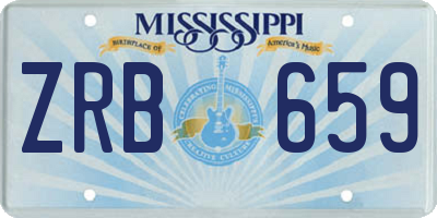 MS license plate ZRB659