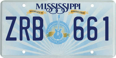 MS license plate ZRB661