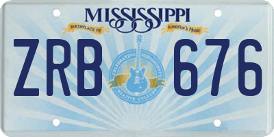 MS license plate ZRB676