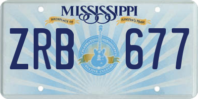 MS license plate ZRB677