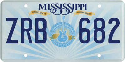 MS license plate ZRB682