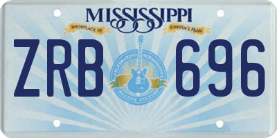 MS license plate ZRB696