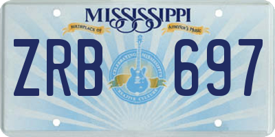 MS license plate ZRB697
