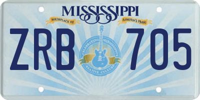 MS license plate ZRB705