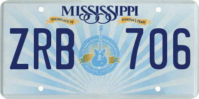 MS license plate ZRB706