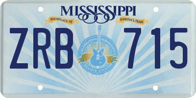 MS license plate ZRB715