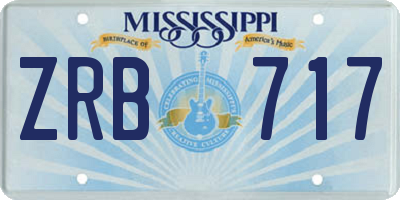 MS license plate ZRB717
