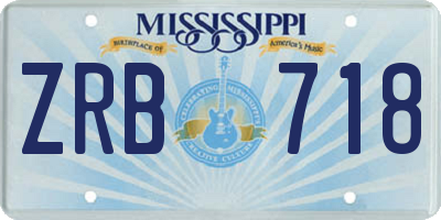 MS license plate ZRB718