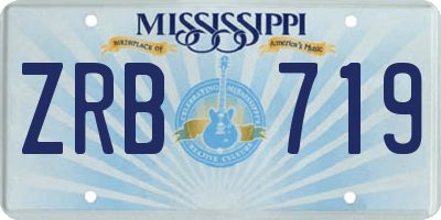 MS license plate ZRB719
