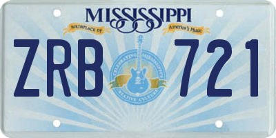 MS license plate ZRB721