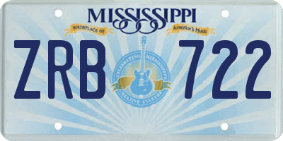 MS license plate ZRB722