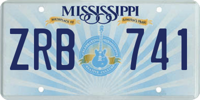 MS license plate ZRB741