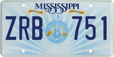 MS license plate ZRB751