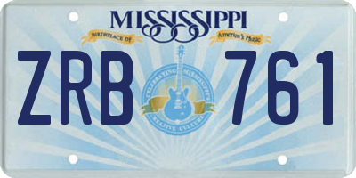 MS license plate ZRB761