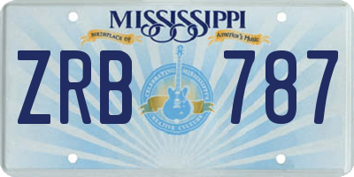 MS license plate ZRB787