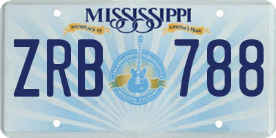 MS license plate ZRB788