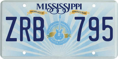 MS license plate ZRB795