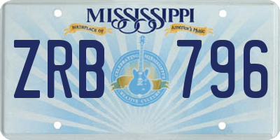 MS license plate ZRB796