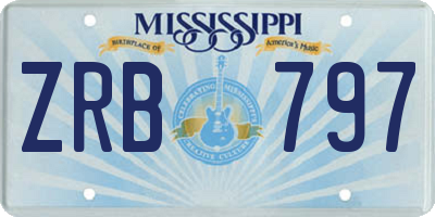 MS license plate ZRB797