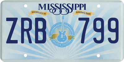 MS license plate ZRB799