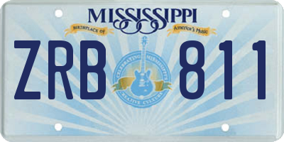 MS license plate ZRB811