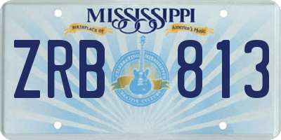 MS license plate ZRB813