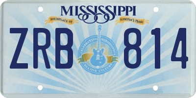 MS license plate ZRB814