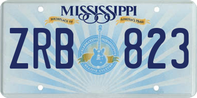 MS license plate ZRB823