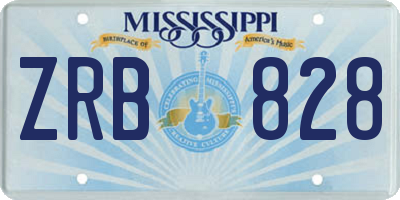 MS license plate ZRB828