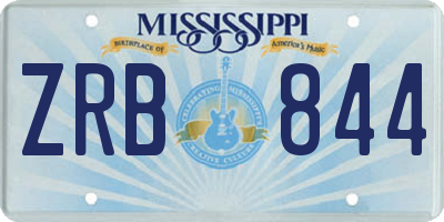 MS license plate ZRB844