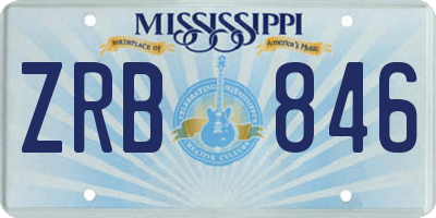 MS license plate ZRB846