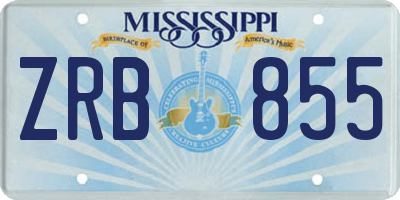 MS license plate ZRB855
