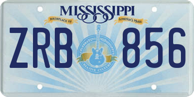 MS license plate ZRB856