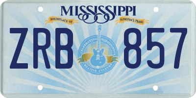 MS license plate ZRB857