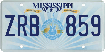 MS license plate ZRB859