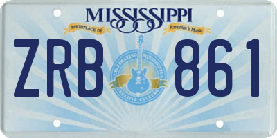 MS license plate ZRB861