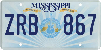 MS license plate ZRB867